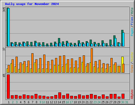 Daily usage for November 2024